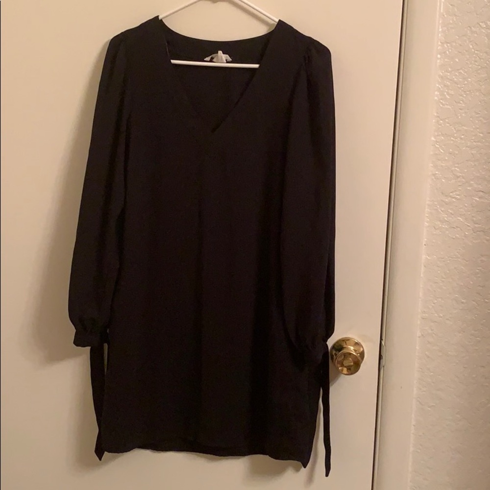 Black dress with wrist ties